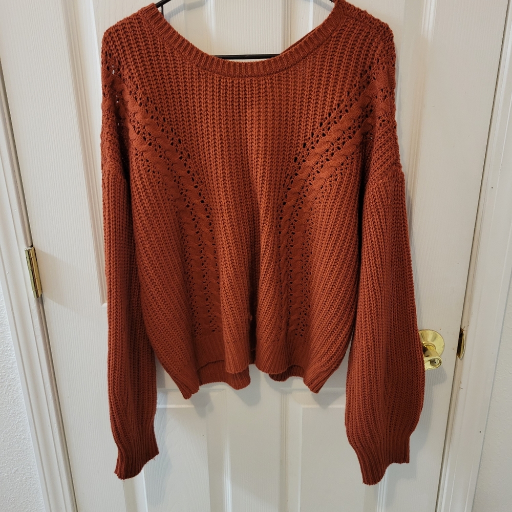 Burnt orange sweater